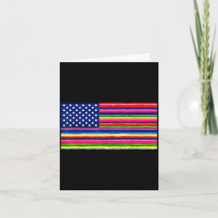 Tarjeta bandera mexicana americana usa serape cinco de may