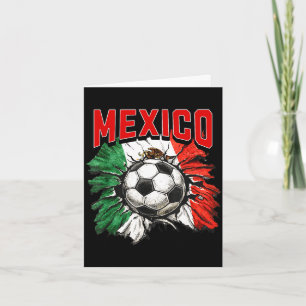 Tarjeta bandera mexicana fútbol méxico orgullo futbol fami