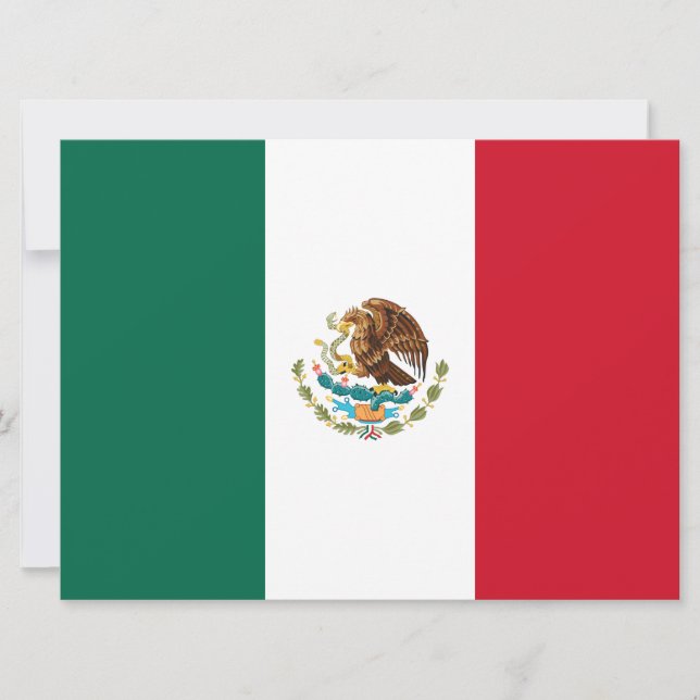 Tarjeta Bandera Mexicana (México) (Anverso)