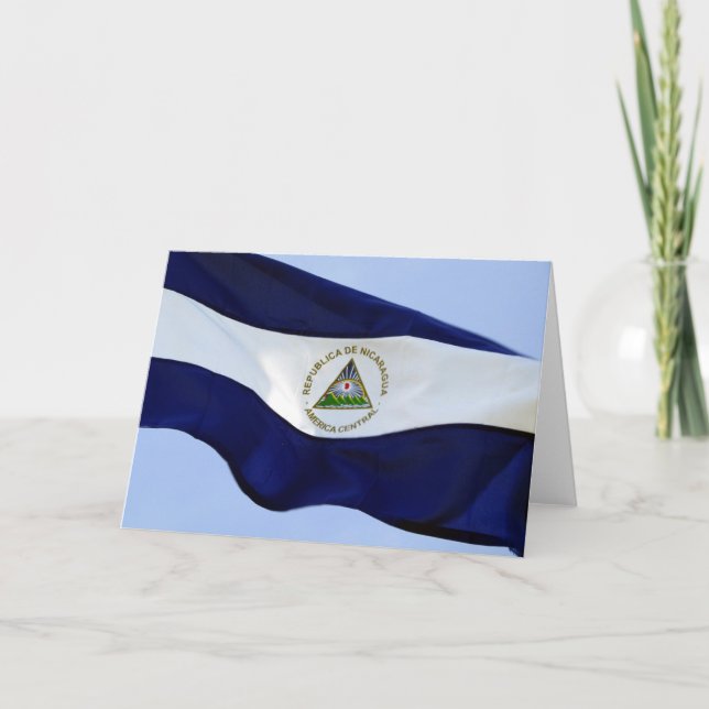 Tarjeta bandera nicaragua (Anverso)