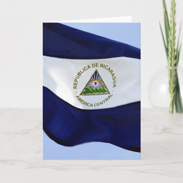 Tarjeta bandera nicaragüense (Anverso)