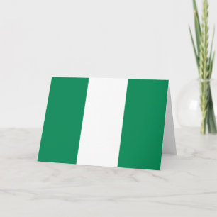 Tarjeta Bandera nigeriana