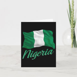 Tarjeta Bandera Nigeriana De Nigeria África Hombres Mujere