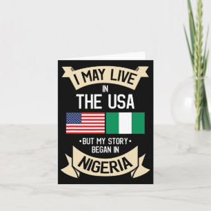 Tarjeta Bandera Norteamericana De Nigeria, Ee. Uu., Nigeri