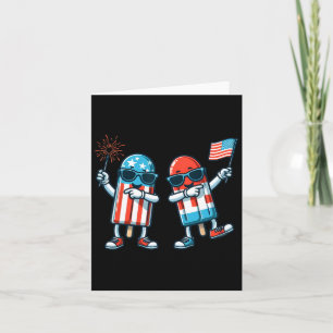 Tarjeta Bandera Norteamericana Popsicle 4 De Julio