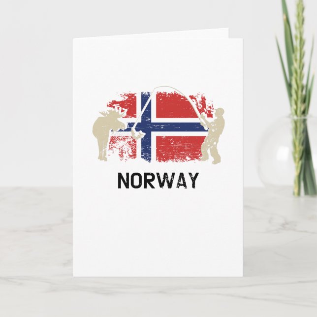 Tarjeta Bandera noruega (Anverso)