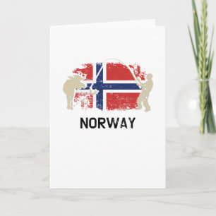 Tarjeta Bandera noruega Bandera de Noruega