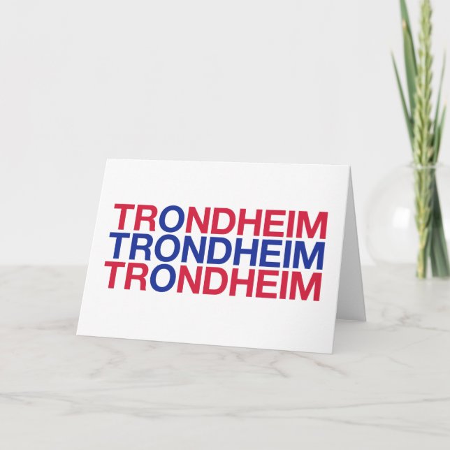 Tarjeta Bandera noruega de TRONDHEIM (Anverso)
