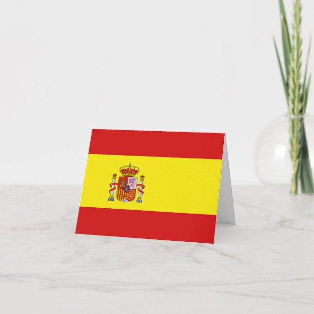Tarjeta Bandera Notecard de España (Anverso)