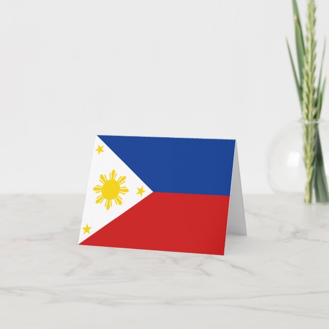 Tarjeta Bandera Notecard de Filipinas (Anverso)