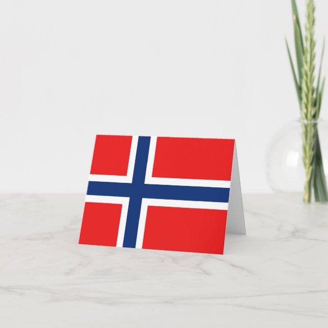 Tarjeta Bandera Notecard de Noruega (Anverso)