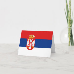 Tarjeta Bandera Notecard de Serbia