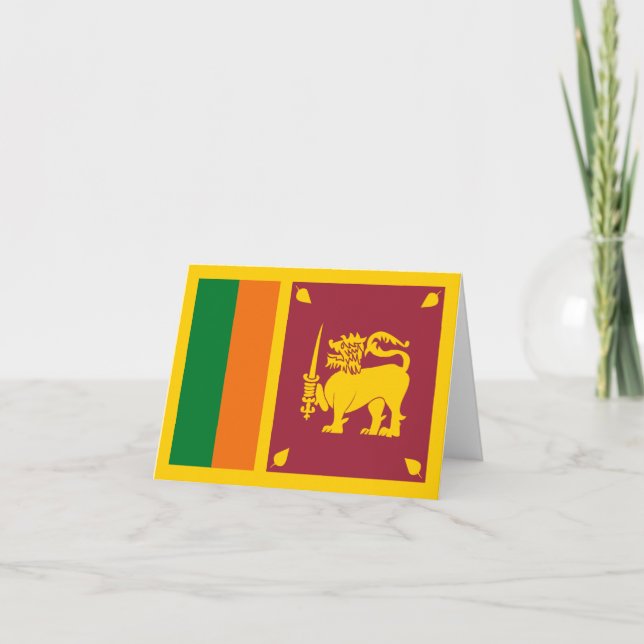 Tarjeta Bandera Notecard de Sri Lanka (Anverso)