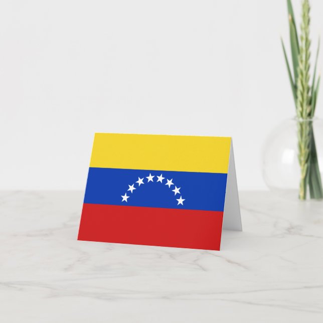 Tarjeta Bandera Notecard de Venezuela (Anverso)