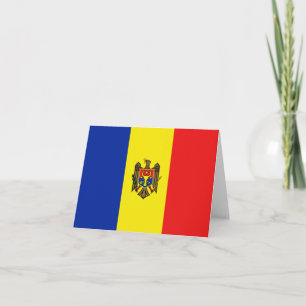 Tarjeta Bandera Notecard del Moldavia
