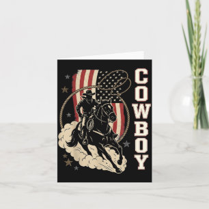 Tarjeta Bandera Occidental Americana Patriótica Vaquero Pa