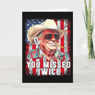 Tarjeta Bandera Occidental Trump 2025 Vaquero Te Perdiste