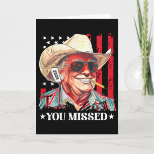 Tarjeta Bandera Occidental Trump Vaquero Te Perdiste Trump