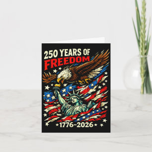 Tarjeta Bandera patriótica de águila libertad 1776-2026 25