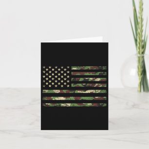 Tarjeta Bandera Patriótica De Eeuu 4 De Julio Camo Bandera