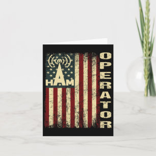 Tarjeta Bandera Patriótica De Eeuu Ham Radio Radio Amatata