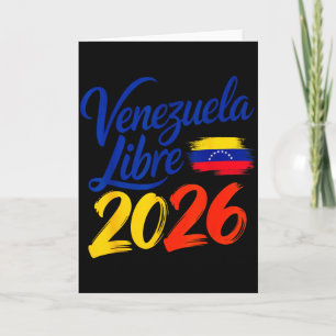 Tarjeta Bandera Patriótica de Libertad Art Venezuela Libre
