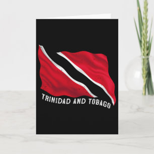 Tarjeta Bandera patriótica desgastada de Trinidad y Togo T
