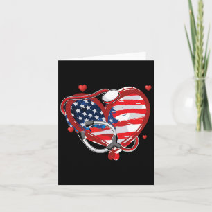 Tarjeta Bandera Patriótica Estadounidense De 4 De Julio