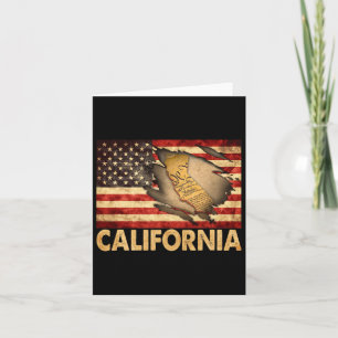 Tarjeta Bandera Patriótica Estadounidense De California 4