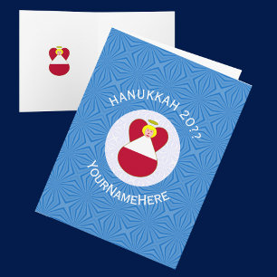 Tarjeta Bandera personalizada de Hanukkah del ángel austrí
