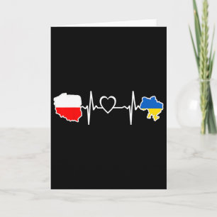 Tarjeta Bandera polaca ucraniana - Ucrania Polonia Latido 