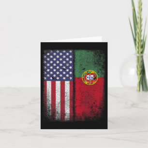 Tarjeta Bandera Portuguesa Estadounidense Portugal Estados