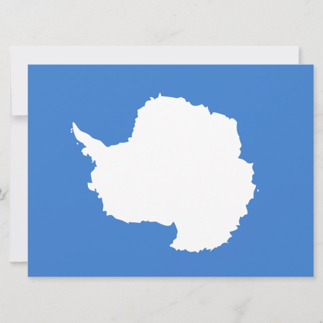 Tarjeta Bandera propuesta de la Antártida (por Graham Bart (Anverso)
