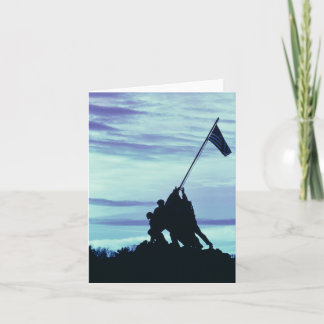 Tarjeta Bandera que aumenta en los notecards de Iwo Jima
