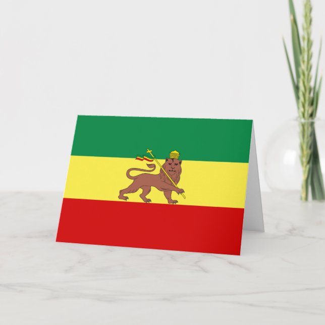 Tarjeta Bandera rastafari (Rastafarianismo) (Rasta) (Anverso)