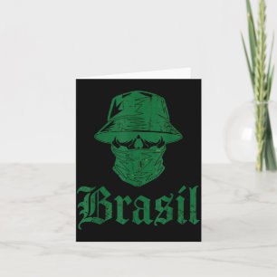 Tarjeta Bandera regalo de Brasil Fan brasileño vintage Sam