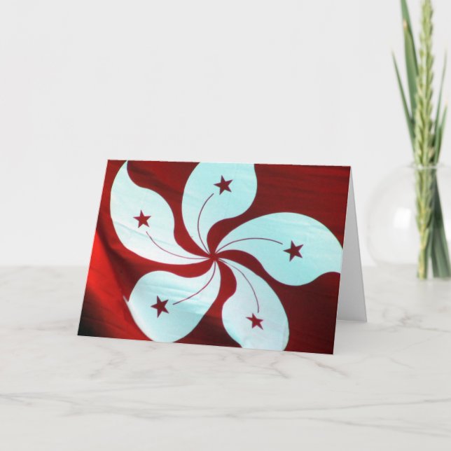 Tarjeta bandera roja hong kong (Anverso)