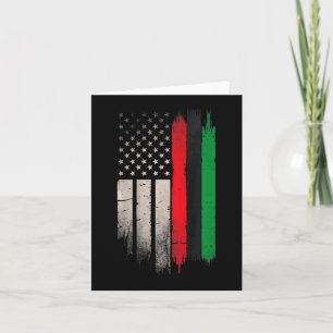 Tarjeta Bandera Roja Verde Negra Historia Americano Africa