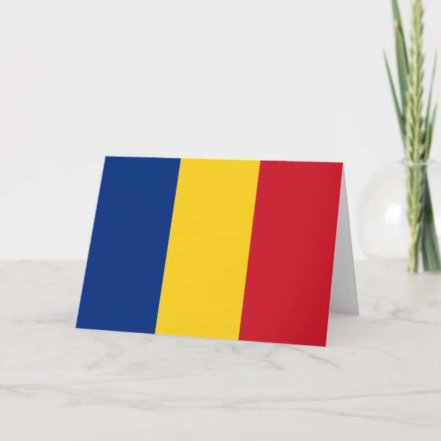 Tarjeta Bandera rumana (Rumania) (Anverso)