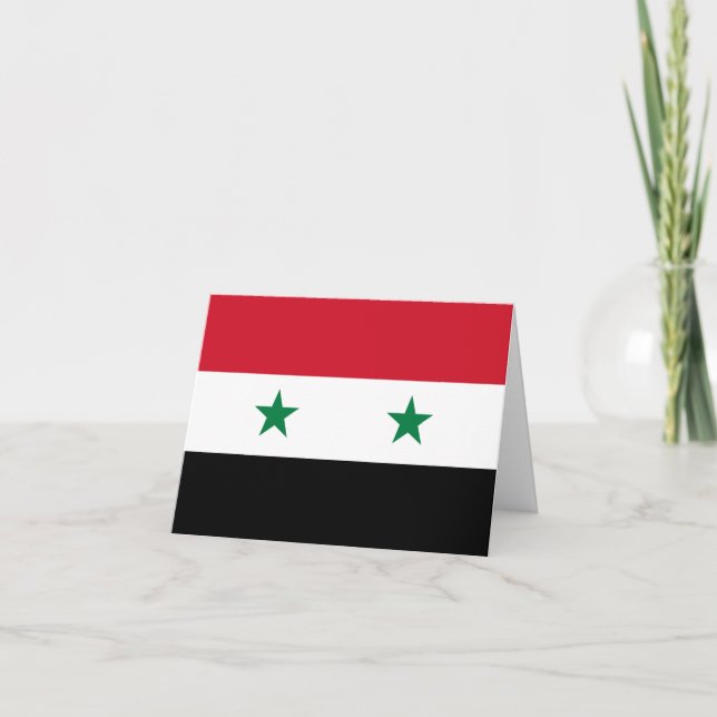 Tarjeta Bandera siria (siria) (Anverso)