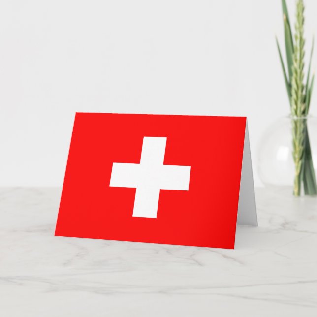 Tarjeta Bandera suiza (Suiza) (Anverso)