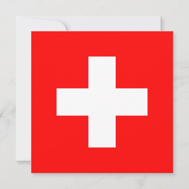 Tarjeta Bandera suiza (Suiza) (Anverso)