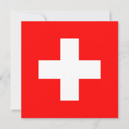 Tarjeta Bandera suiza (Suiza)