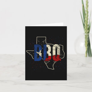 Tarjeta Bandera texana Orgullosa Regalo Estadounidense Bbq