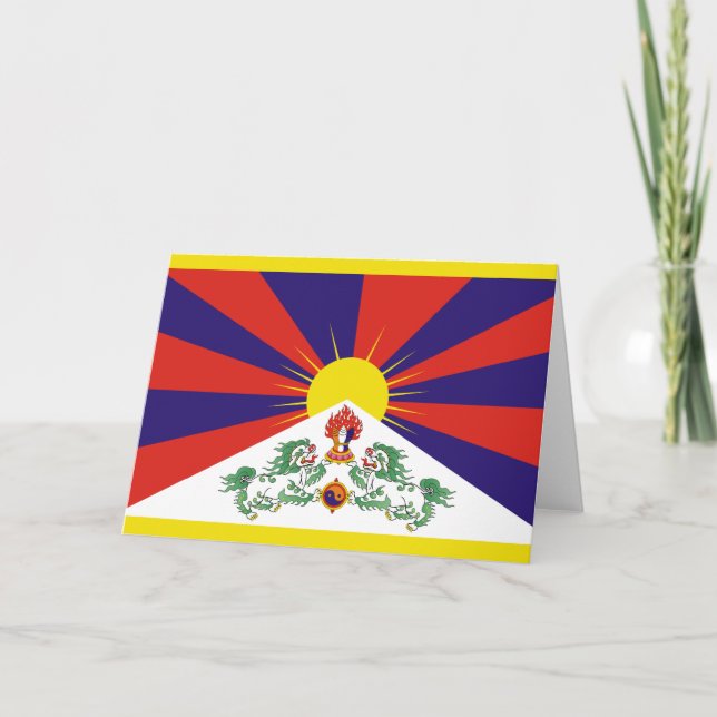 Tarjeta Bandera tibetana (Anverso)