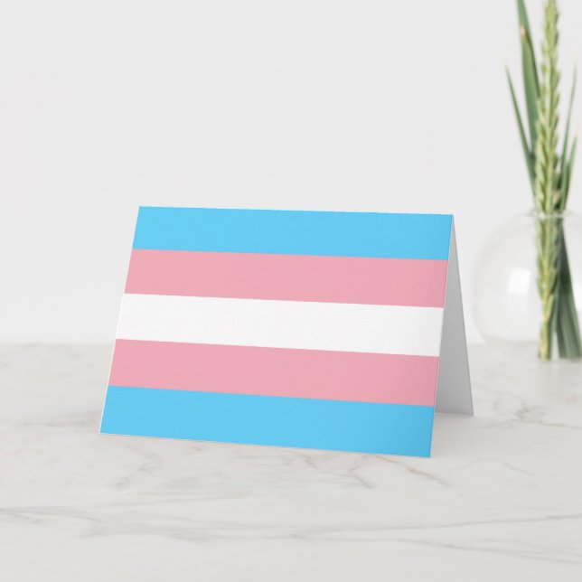 Tarjeta Bandera transgénero orgullo LGBT símbolo gay homos (Anverso)