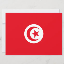 Tarjeta Bandera tunecina (Túnez) (Media Luna Islámica)