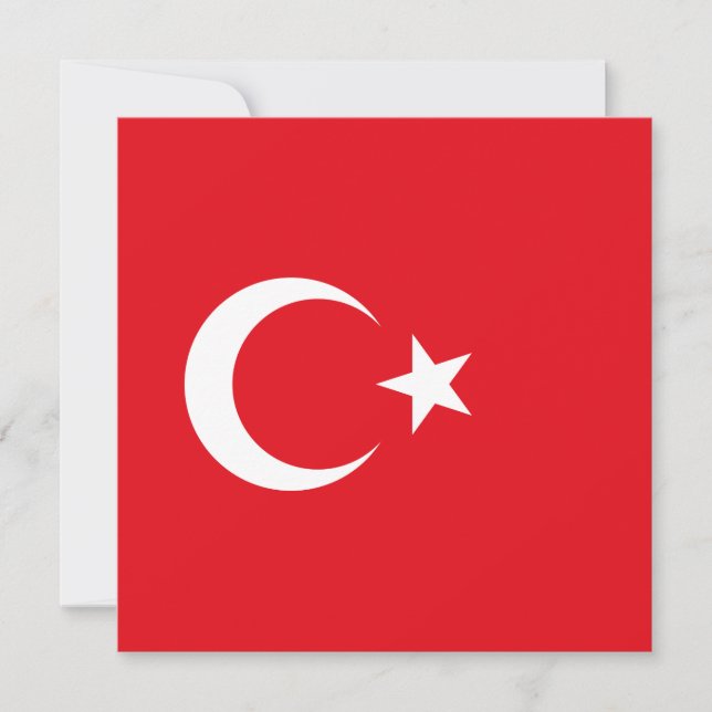 Tarjeta Bandera turca (Turquía) (Anverso)