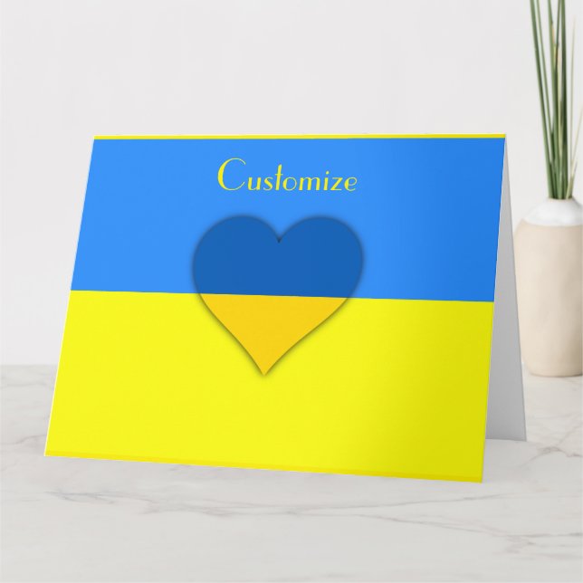 Tarjeta Bandera ucraniana azul Thunder_Cove (Anverso)