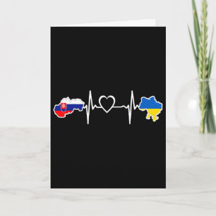 Tarjeta Bandera ucraniana eslovaca - Ucrania Eslovaquia La